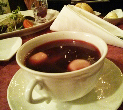 barszcz z kołdunami